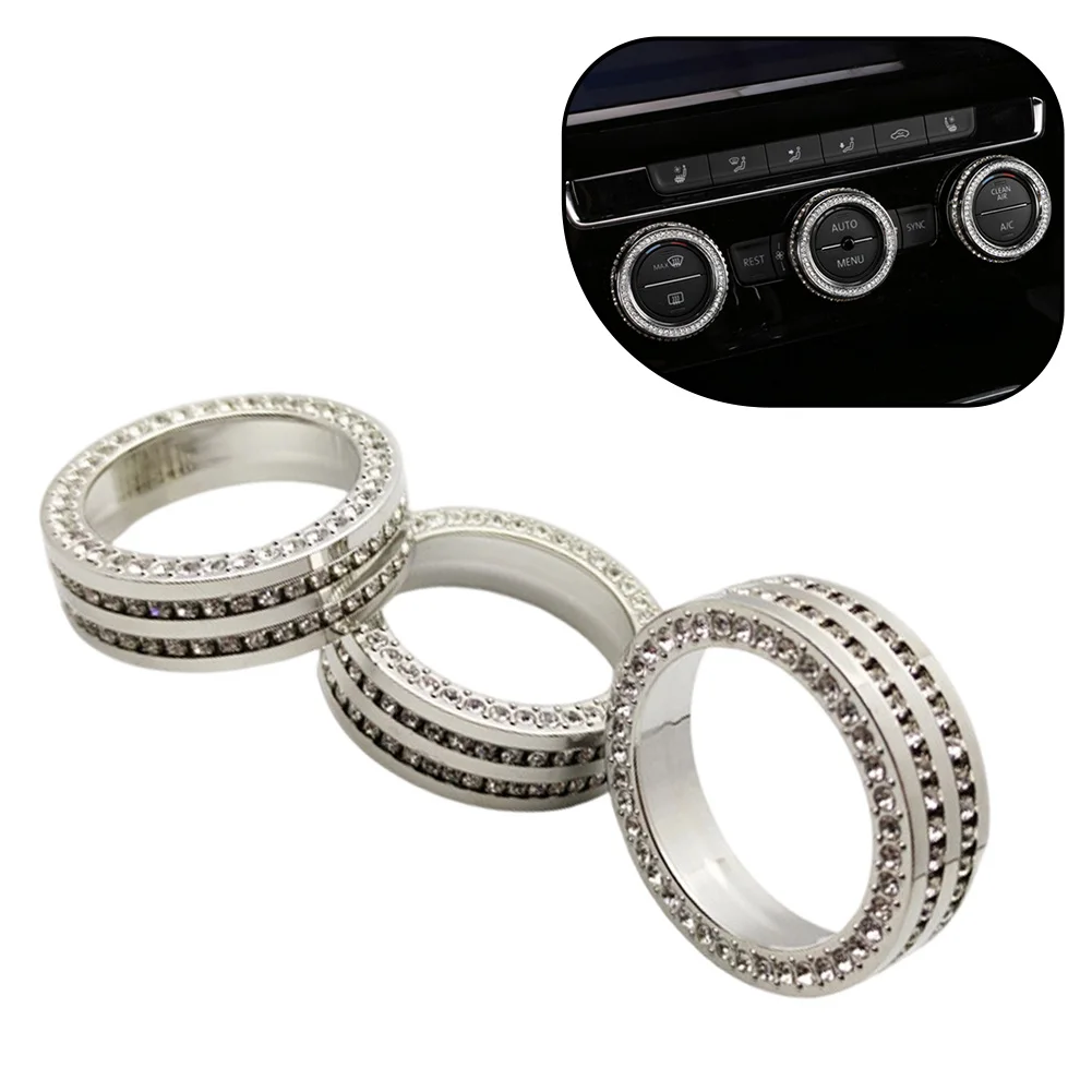 Decorative AC Ring Sticker for For Passat for S SE for R Line for wolfsburg for v6 GT For Tiguan SE for 4motion For Atlas