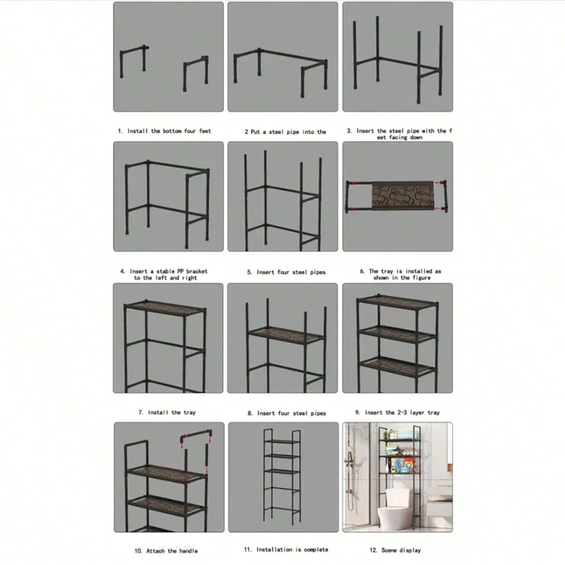 Thumbnail 3 - #52 Newest Bathroom Storage Shelf