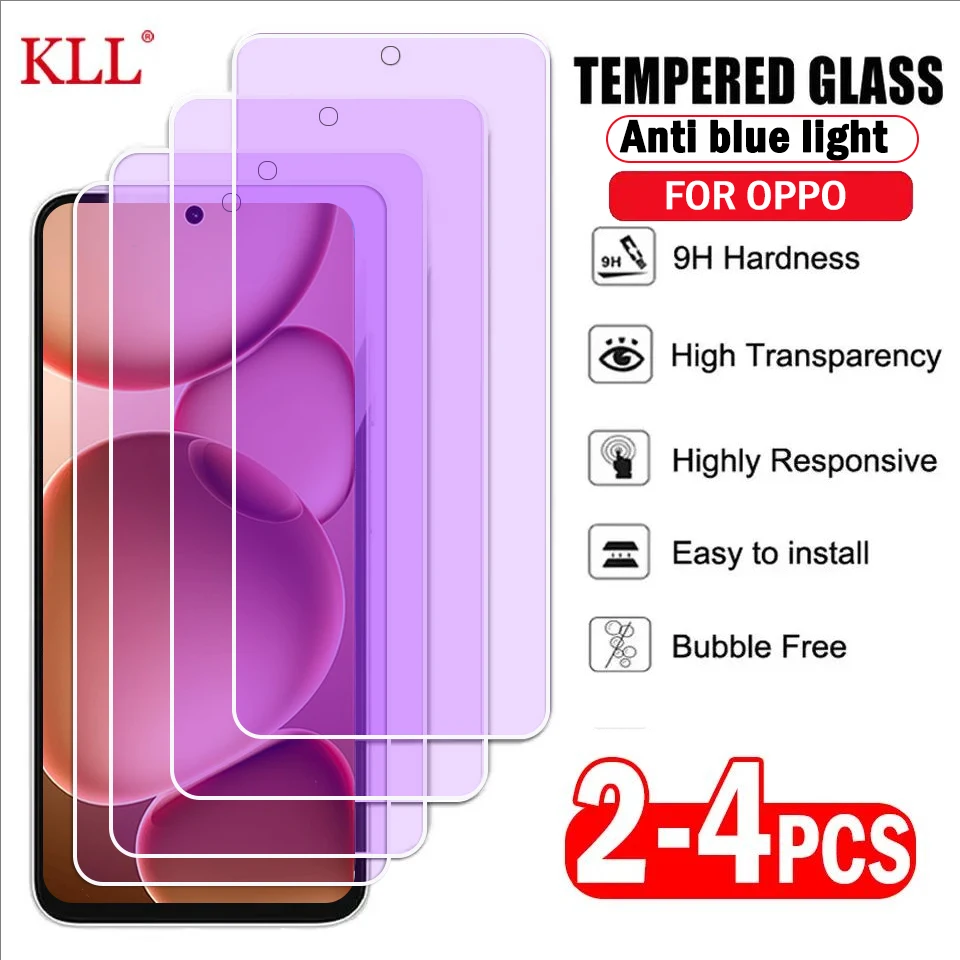 Verre trempé Anti-lumière bleue pour Oppo Find X8 Ultra 8s Plus X5 X3 X2 Lite, protecteurs d'écran Reno 13 13F 12F 11F 8 7 6 5