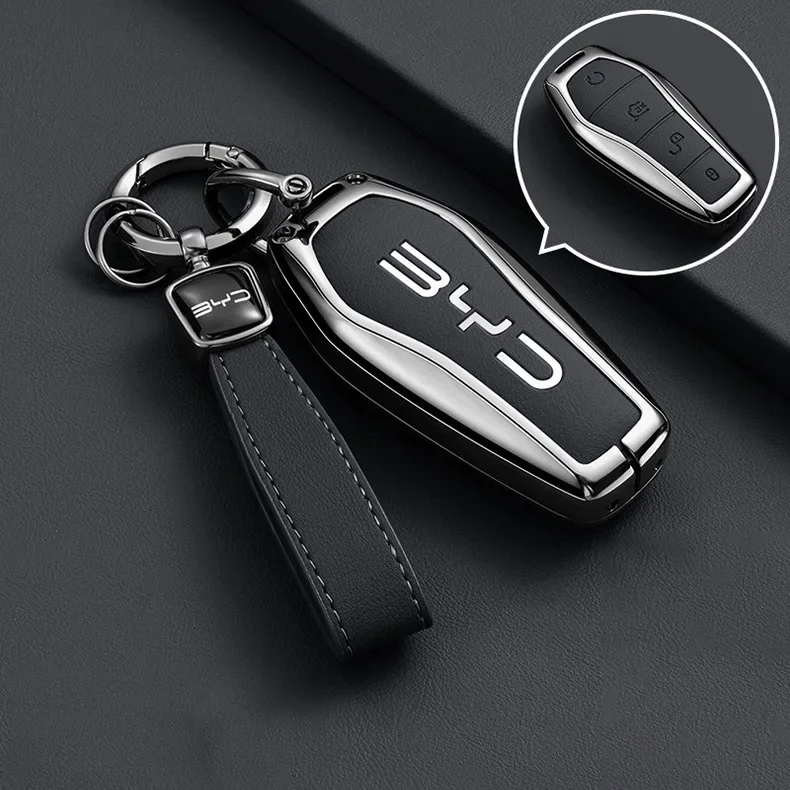 Autoschlüsselhülle für BYD Song Plus Pro GM-I 2022 2025 2026 Schlüsselanhänger Fernbedienung Schutzhülle Tasche Gehäuse Ringhalter – Detail 8