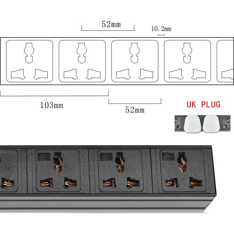 Imagem -05 - Faixa de Alimentação sem Fios Pdu Air Switch 16 Way Tomada Universal uk Adaptação Socket 16 a 32a