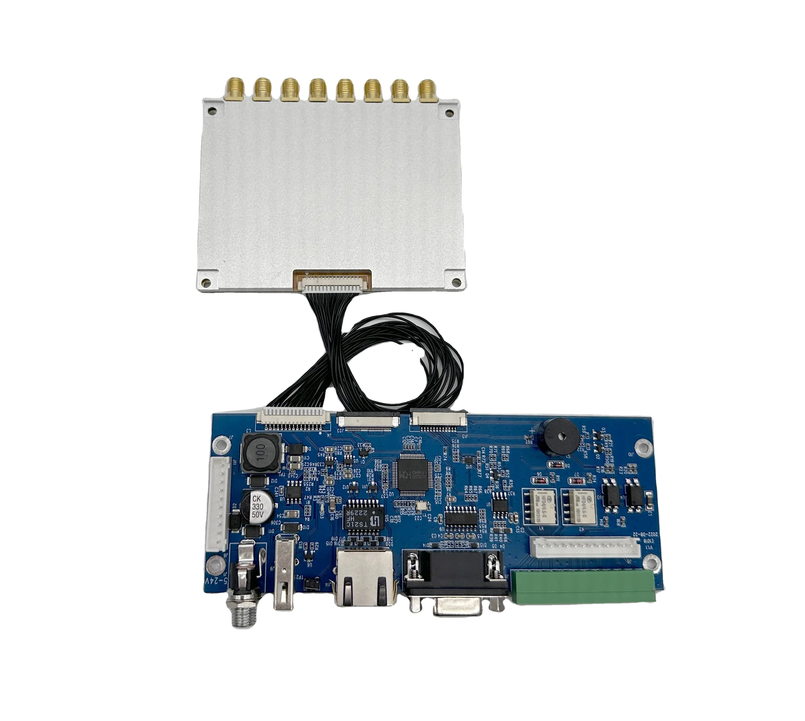 واجهة RFID 33dbm 902 ~ 928 ميجا هرتز مع 8 منافذ هوائي 15 متر وحدة UHF طويلة المدى