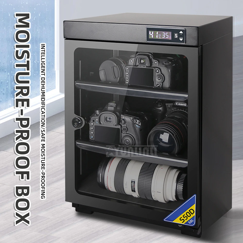 

50L Digital Electronic Moisture-Proof Box Camera Lens Storage Cabinet DSLR Dry Box Home Use Drying Box