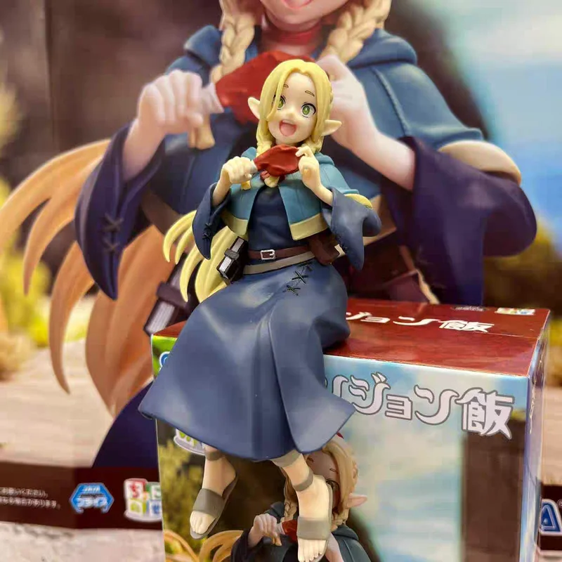 

New Original Genuinedelicious In Dungeon 14cm Marsilla Marushiru Sit-Down Series Noodle Stopper Figures Collection Model Toy
