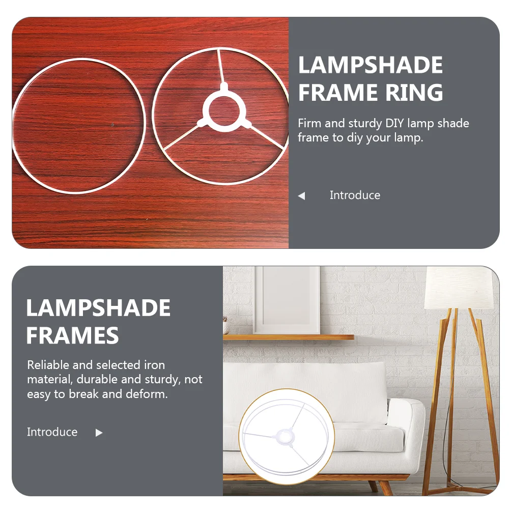 Metal Lamp Shade Ring Support Lampshade Frames DIY Supplies Pendant Light Covers