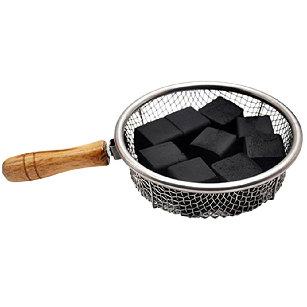 Metal Hookah Charcoal Holder With Wood Handle Universal Hookah Bowl Cover For Smoking Shisha Hookah Hookah Accessories