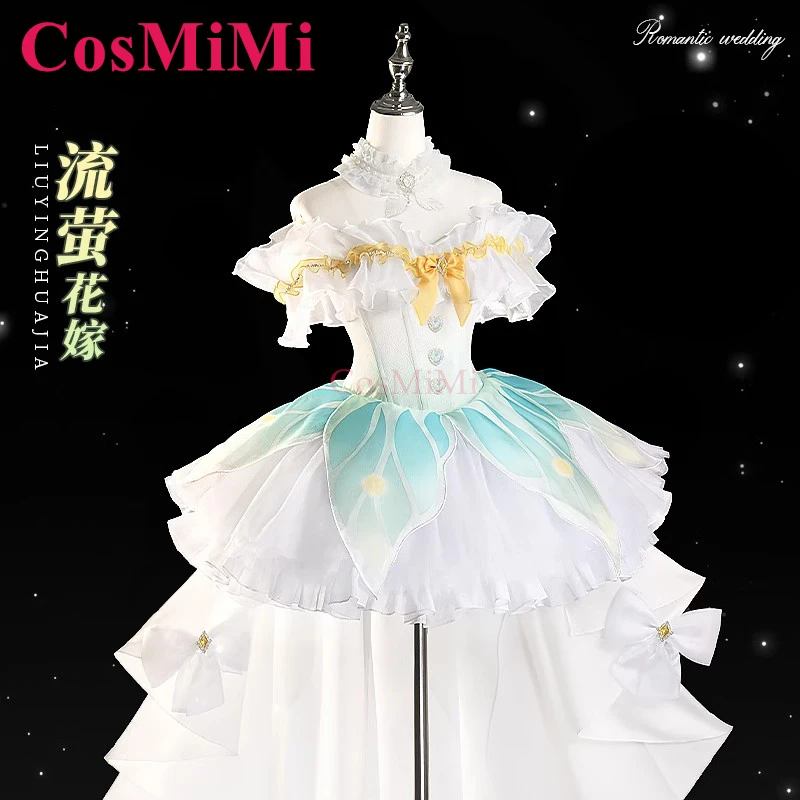 CosMiMi Game Honkai: Star Rail Firefly Cosplay Costume Sweet Elegant Bride Wedding Dress Carnival Party Role Play Clothing S-XL