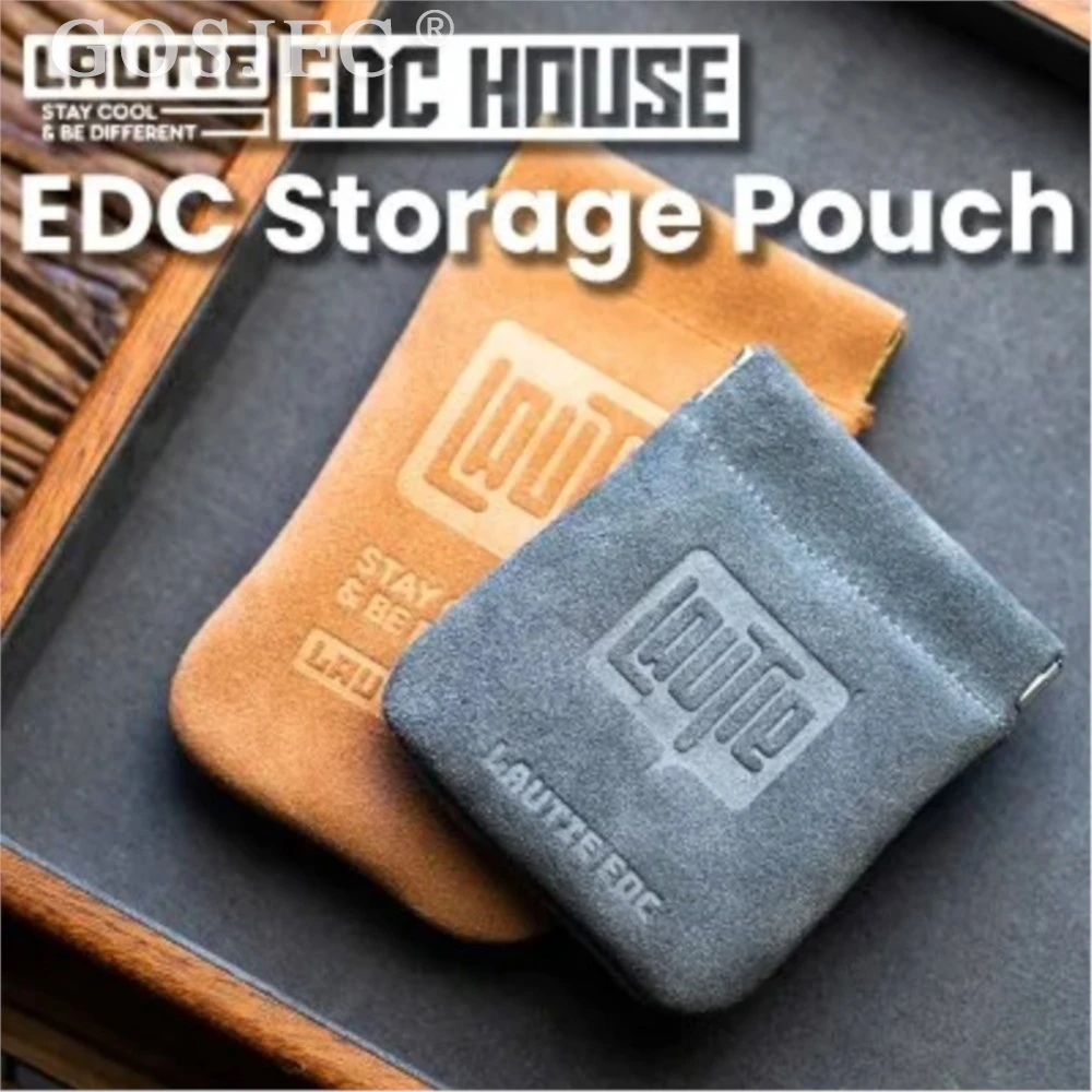 

LAUTIE Storage Pouch For EDC Items Fingertip Gyro Cowhide Storage Bag Portable Key Case Gift Headphone Bag EDC Outdoor