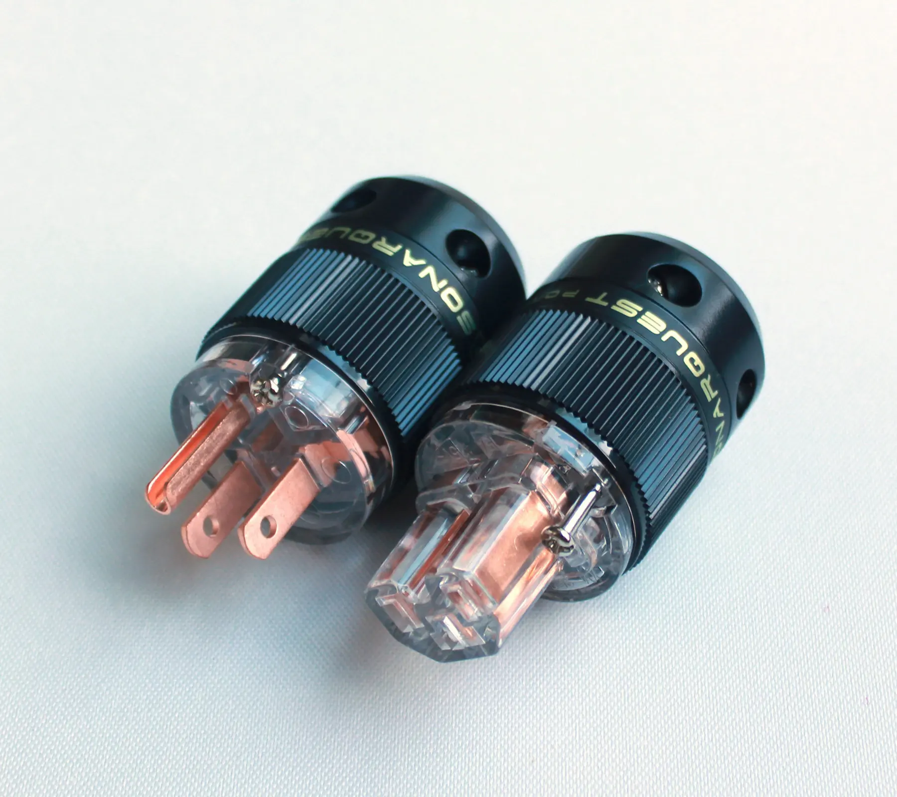 

SONARQUEST Power Plug SE-RP(T) + SE-RC(T) Red Copper HIFI US Male & Female IEC High Quality Diy Connector