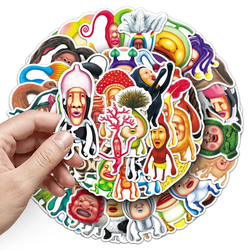 10/50Pcs Farm Elf Peach Kobito Sticker Cartoon Creative Funny Ugly Cute Fart Sticker Account Notebook Home Decorative Graffiti