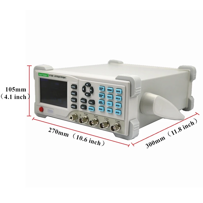 LCR Digital Bridge 10~100kHz Brandwidth LCR Meter DC Resistance Electrolytic Capacitance Tester Basic Accuracy 0.1% Data Record