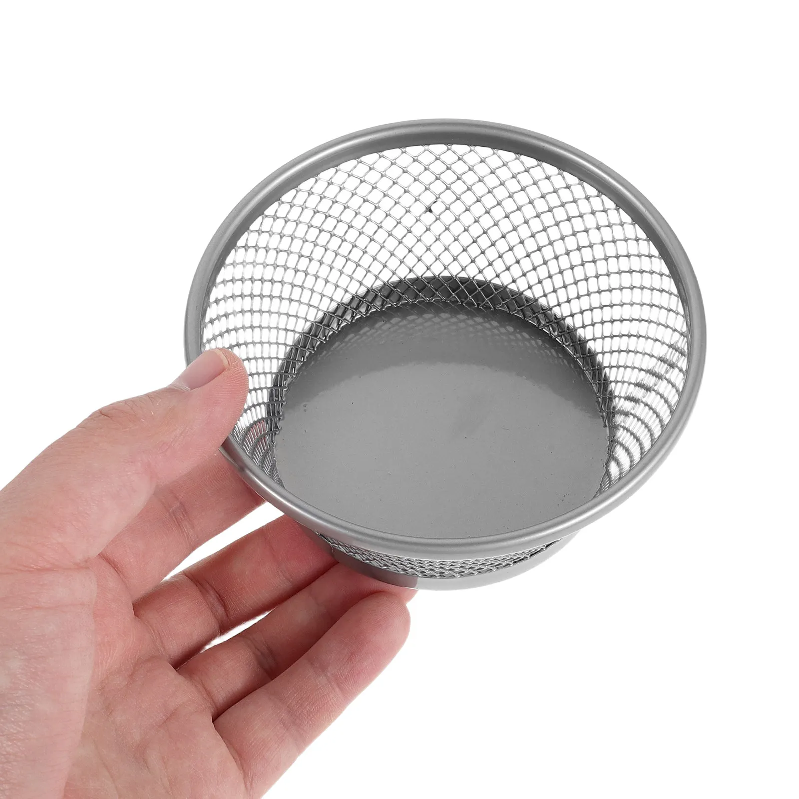 2Pcs Desk Organizer Mesh Paper Clip Holder Stackable Round Iron Desktop Paperclip Dispenser for Home Office Teacher Stationery