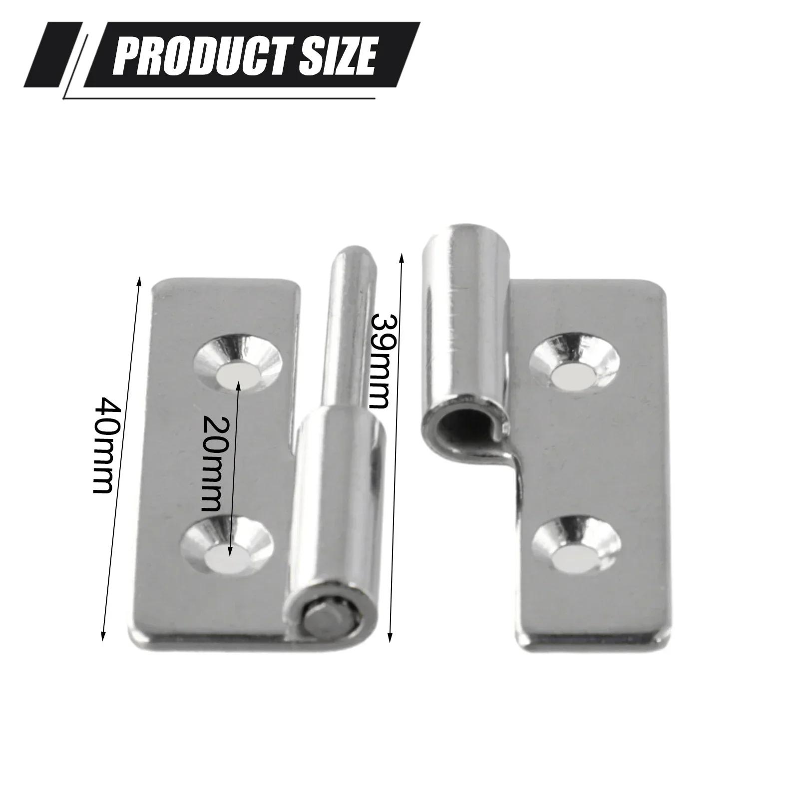 Brand New Practical High Quality Removable Hinge Door Tool 40*30*1.5mm Silver Detachable Door Detachable Hinge