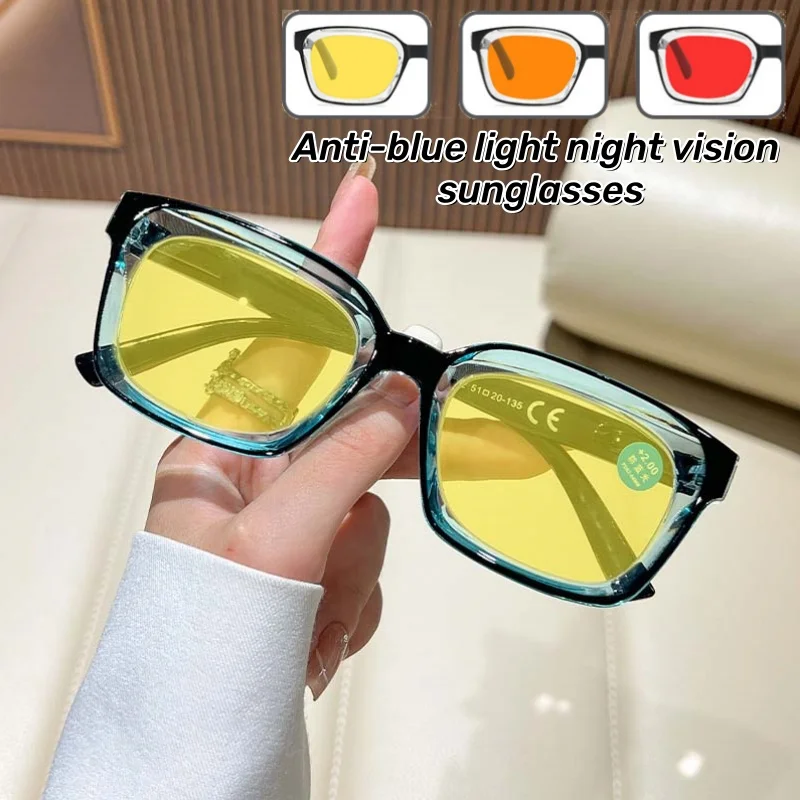 

Retro Night Vision Anti Blue Light Glasses Outdoor Eye Protection Anti Ultraviolet Eyeglasses Anti-glare of Car Lights At Night