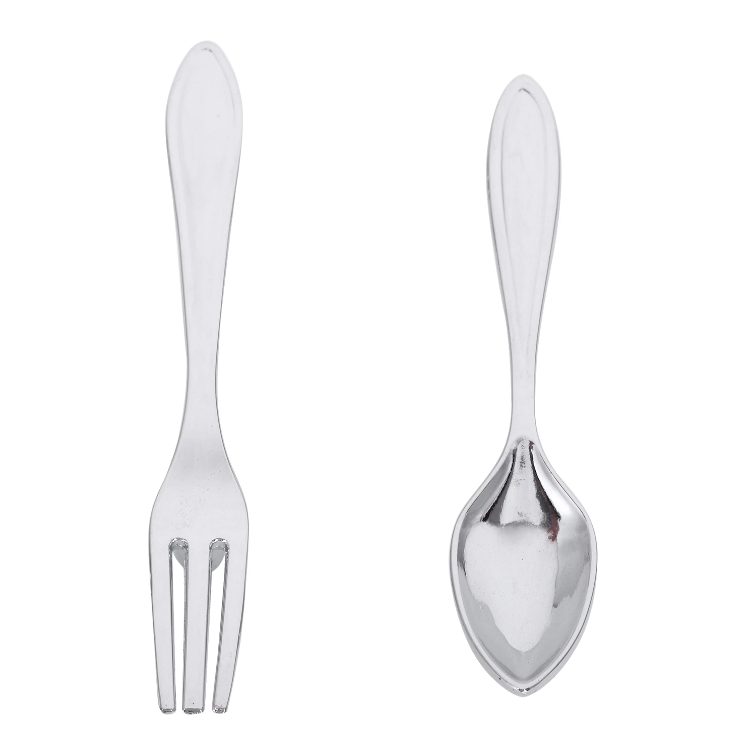 

ETRT 3 шт. Серебристый кухонный шкаф, выдвижные ручки, ручки (нож, вилка, ложка)