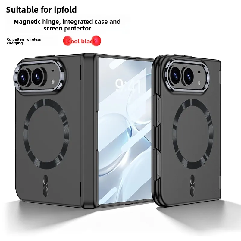 for Magsafe Magnetic Wireless Charging Folding Phone Case Suitable for IPhone Duo Screen Protector Film Hinge Protective Cover