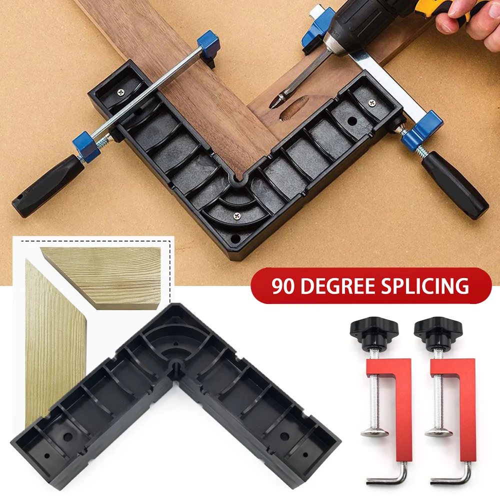 Woodworking Right Angle Clip Photo Frame Punching Fixing Jig Set 90 Degree Quick Positioning Woodworking Installation Tools