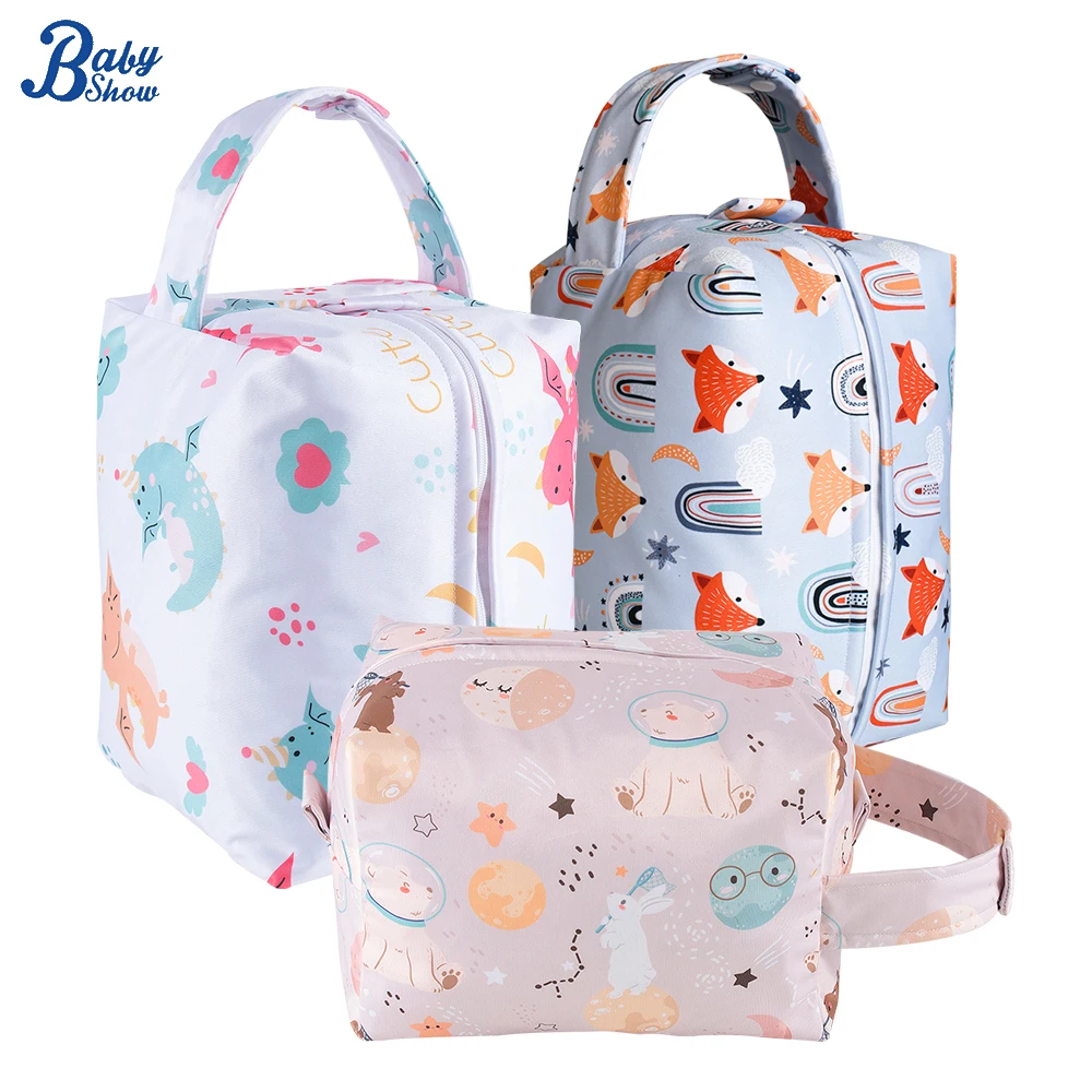 

1 шт., мокрые сумки с двойным ламинированием, моющиеся многоразовые сумки для подгузников, тканевые сумки для смены подгузников, влажные и сухие сумки-органайзеры, сумки для плавания