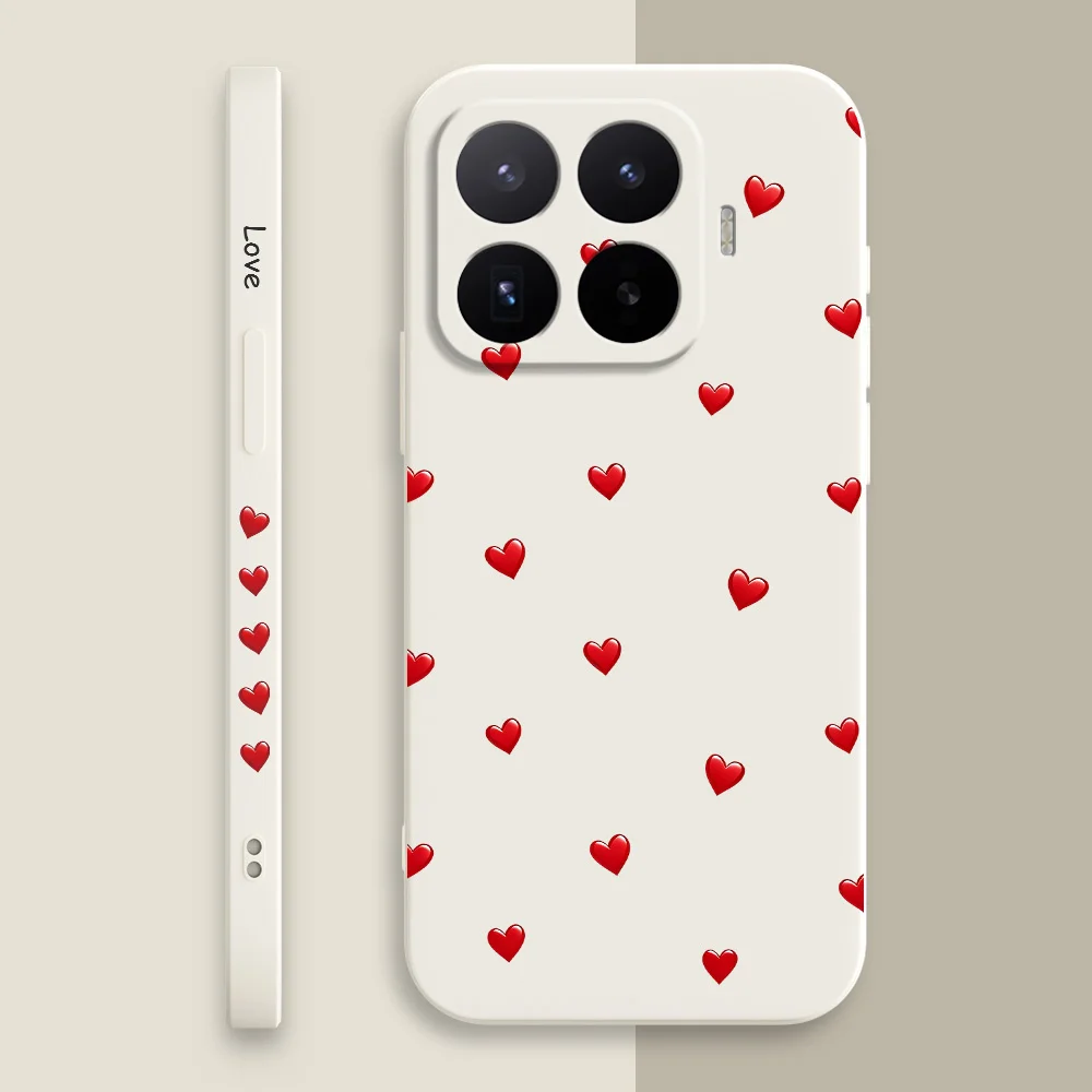 Crimson Heart Phone Case For Xiaomi 17T 15T 14T 13T 12T 11T Pro 4G 5G Silicone Cover