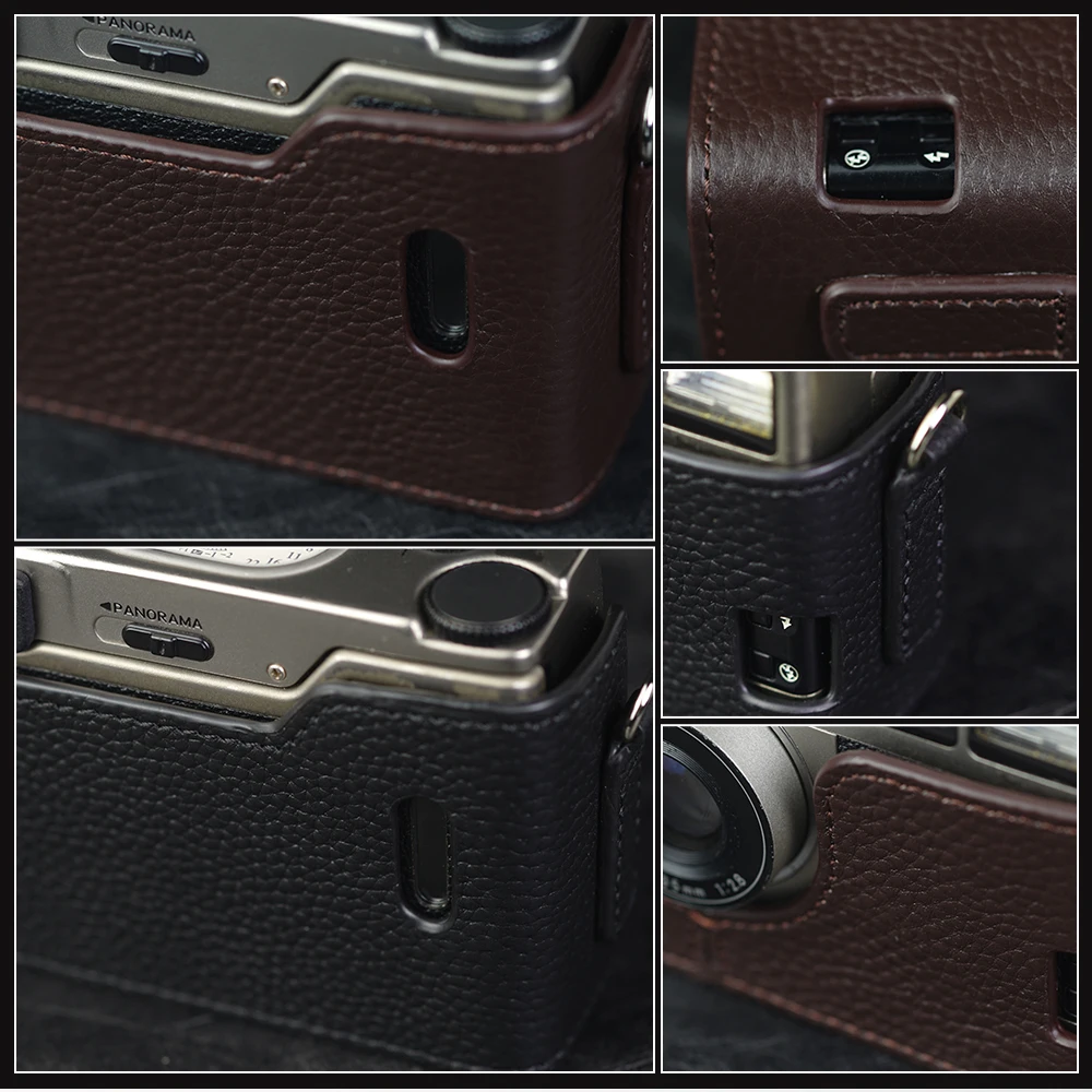 35TI Case Camera Handmade Genuine Leather Case Cover Bag For Nikon 35TI Case Leash Camera Strap Leather Camera Half Case