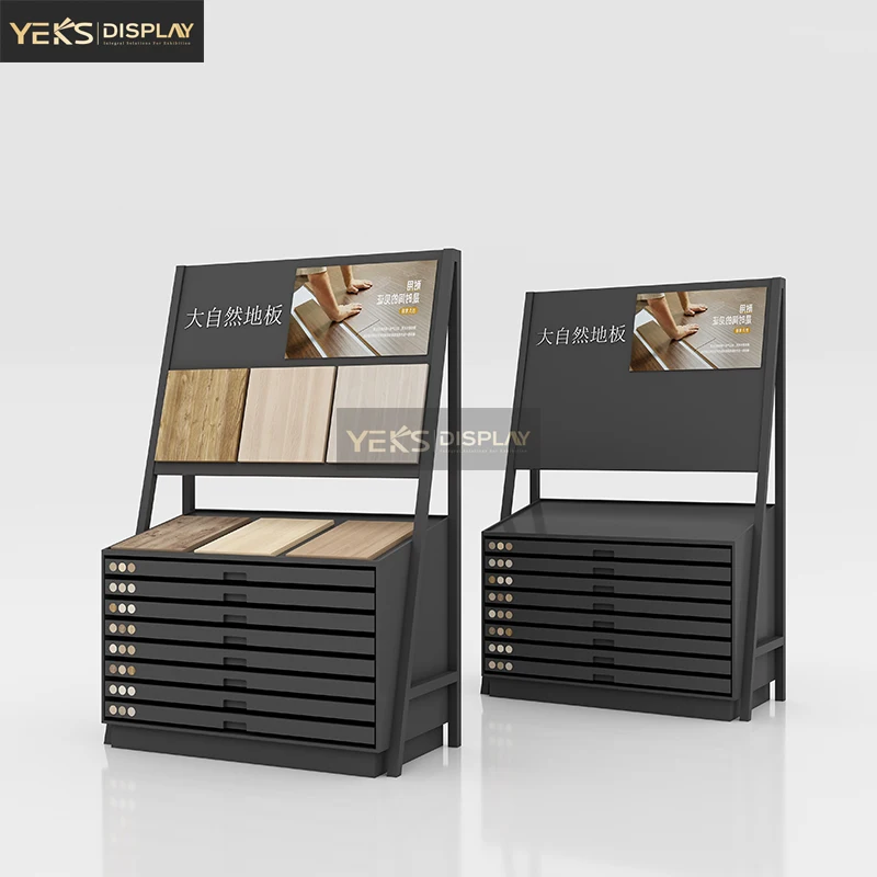 

Yeks XDL272 Exhibition hall design Drawer combination wardrobe door panel template tile stone display stand for showroom