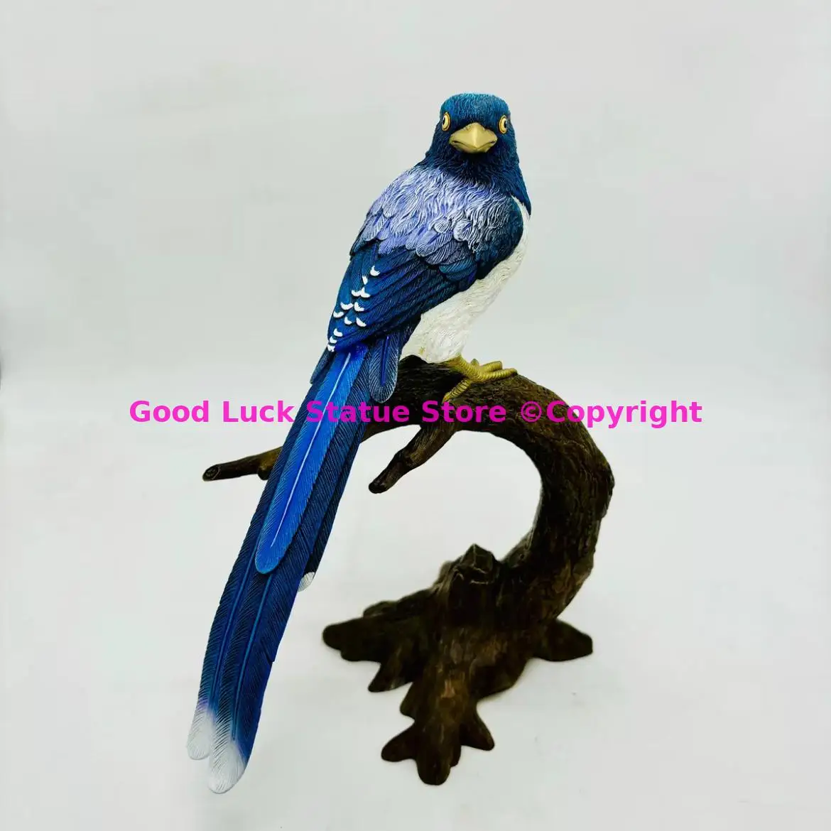 Amazing copper Sculpture decorative HOME TOP COOL Auspicious ornament lucky bird office business thriving bring good luck