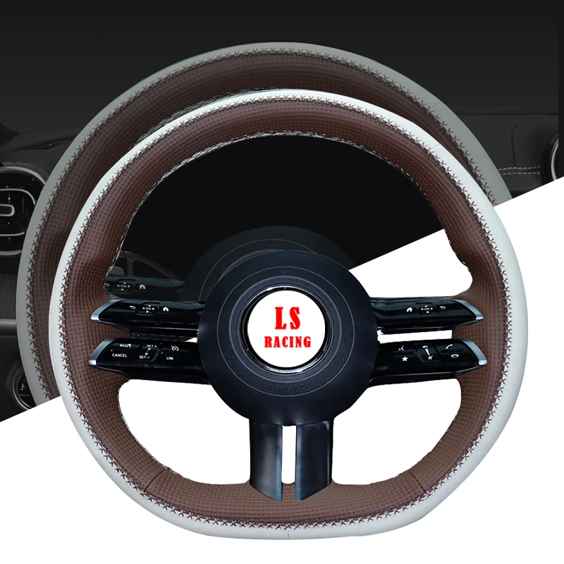 New Sewing Design Auto Steering Wheel Cover for Mercedes-Benz C-Class (W206) CLS-Class (C257) E-Class (W213) EQE Car Accessories