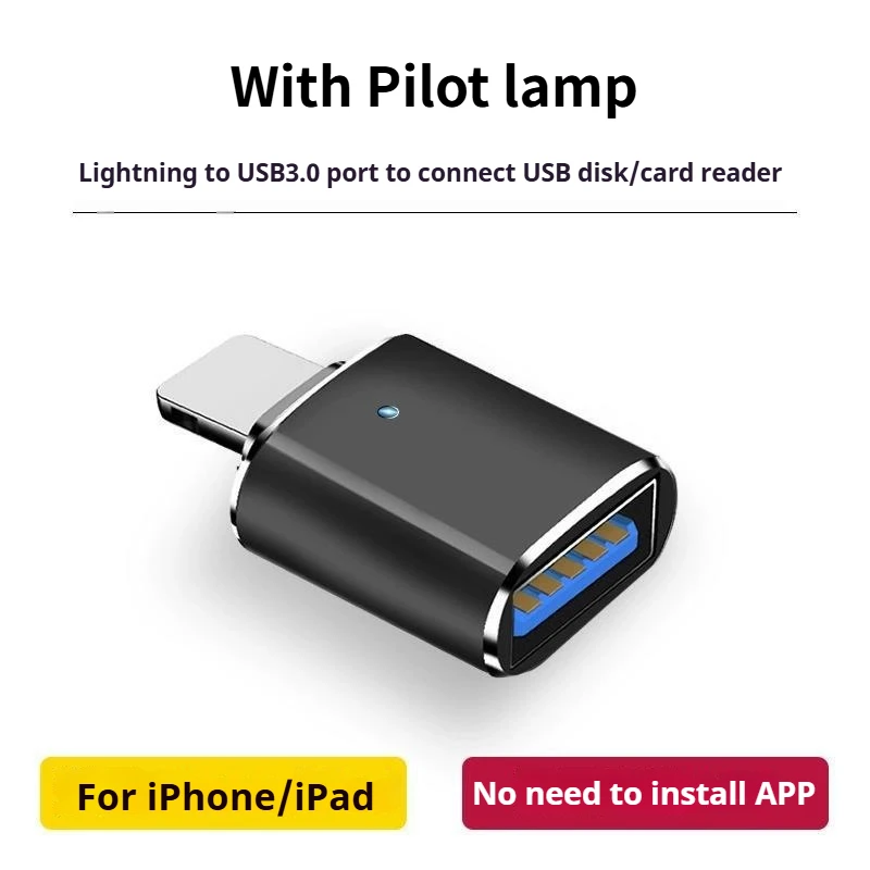 Adaptateur OTG pour IOS/Android, convertisseurs Lightning/Type C vers USB 3.0, 2 en 1/3 en 1