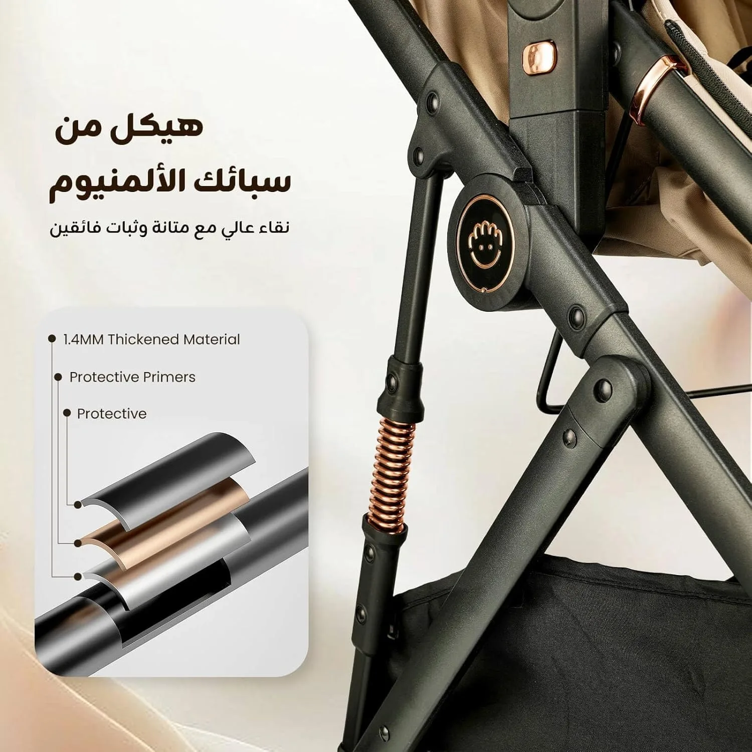 Hibobi Cirro / Aurora Baby Stroller, Foldable Compact Stroller with Large Canopy, 7.9kg/9.5kg One-Hand Easy Fold