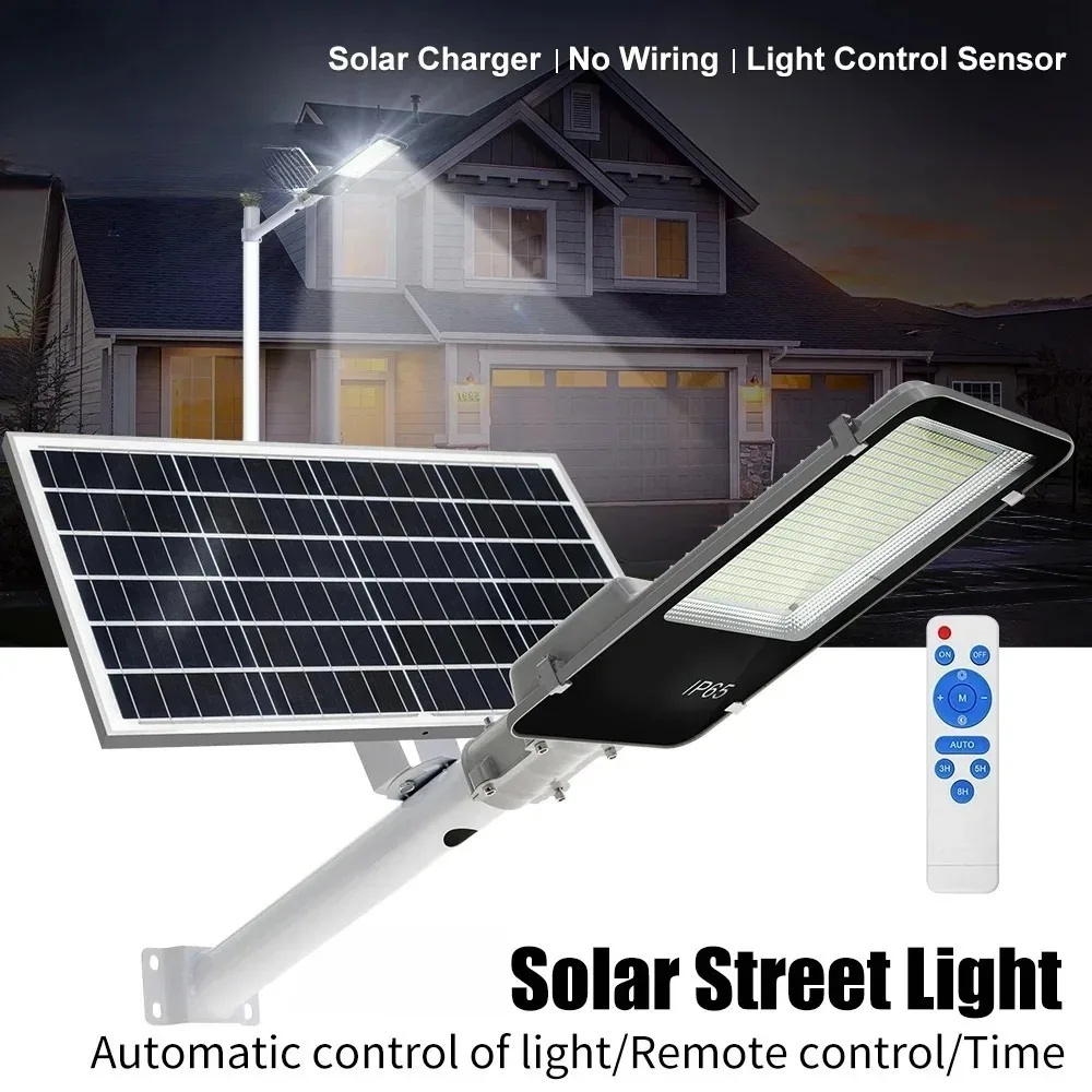 IP 65 5054 Lens Solar Street Light High Power Rainproof Lightning Protection Super Bright Outdoor Lighting Home Garden Road