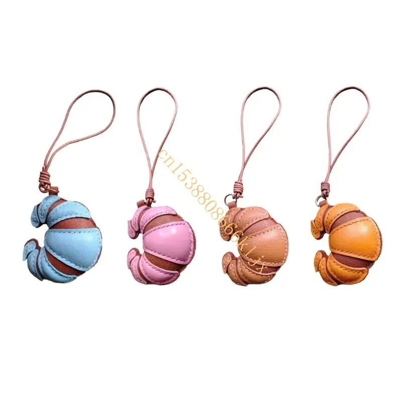 

Stylish Leather Shaped Keychain Fashionable Women Girls Key Holder Handmade Bag Decoration for Daily Use 066C