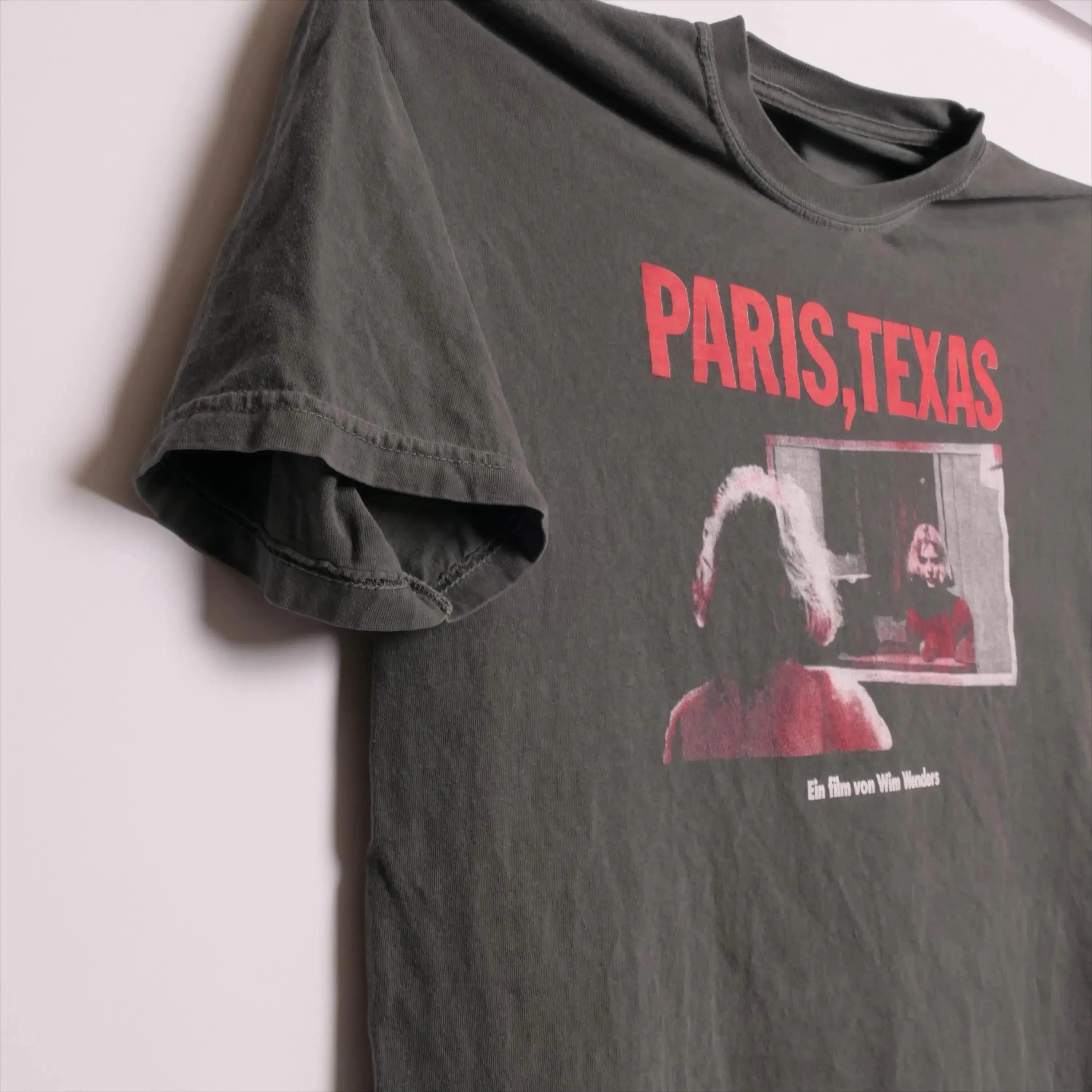 Camiseta Vintage Y2K con Estampado Gráfico de París, Texas, 1984, Wim Wenders, Camiseta de Algodón Negra, Ropa Urbana, Harry Dean Stanton, Unisex