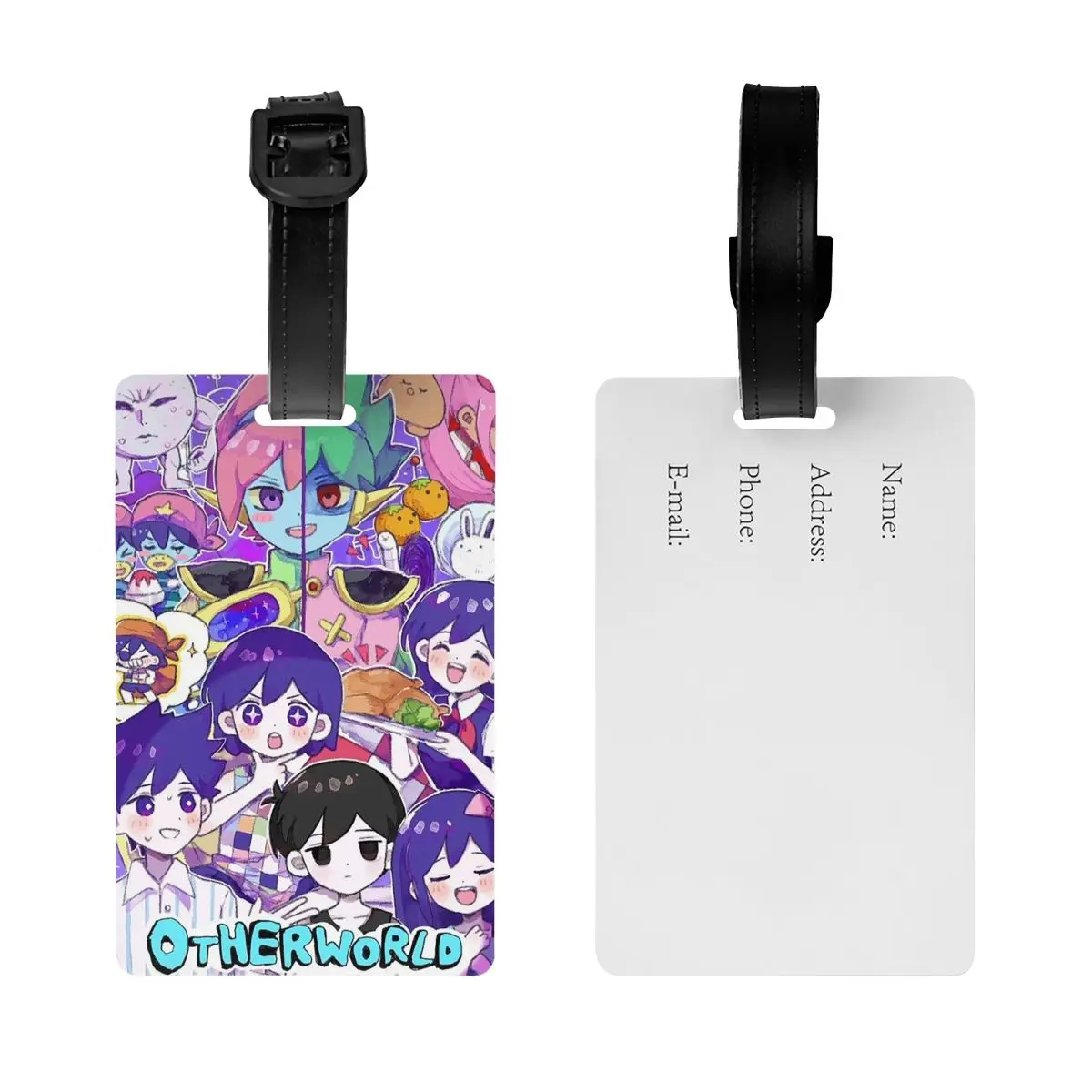 

Бирка для багажа Omori Hero Sunny Basil, мультяшный ужас, аксессуары для чемоданов, бирка для путешествий, держатель для багажа, идентификатор, имя, адрес