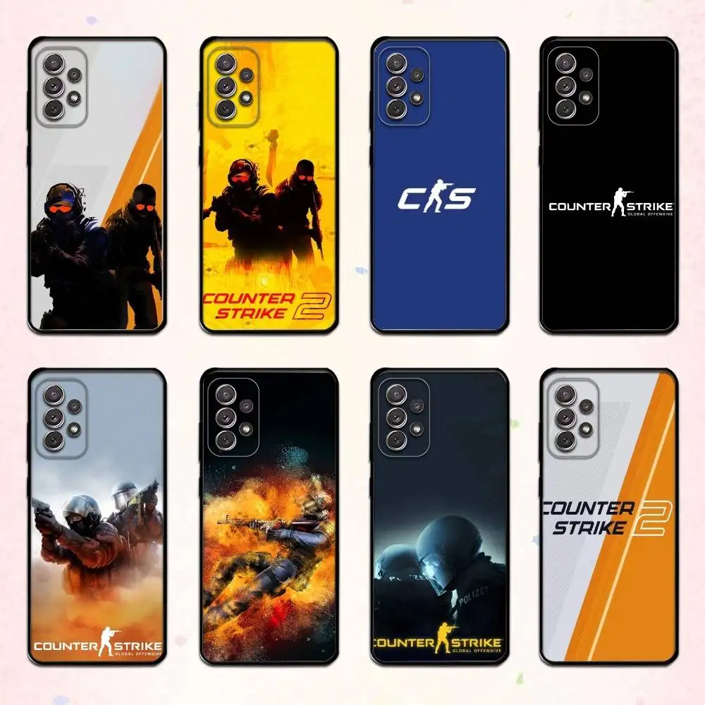 

G-Game C-CS2 C-Counter S-Strikes Phone Case For Samsung S 25,24,23,22,30,21,10,9,Ultra,Plus,Lite,FE,4,5 G Soft Black Case