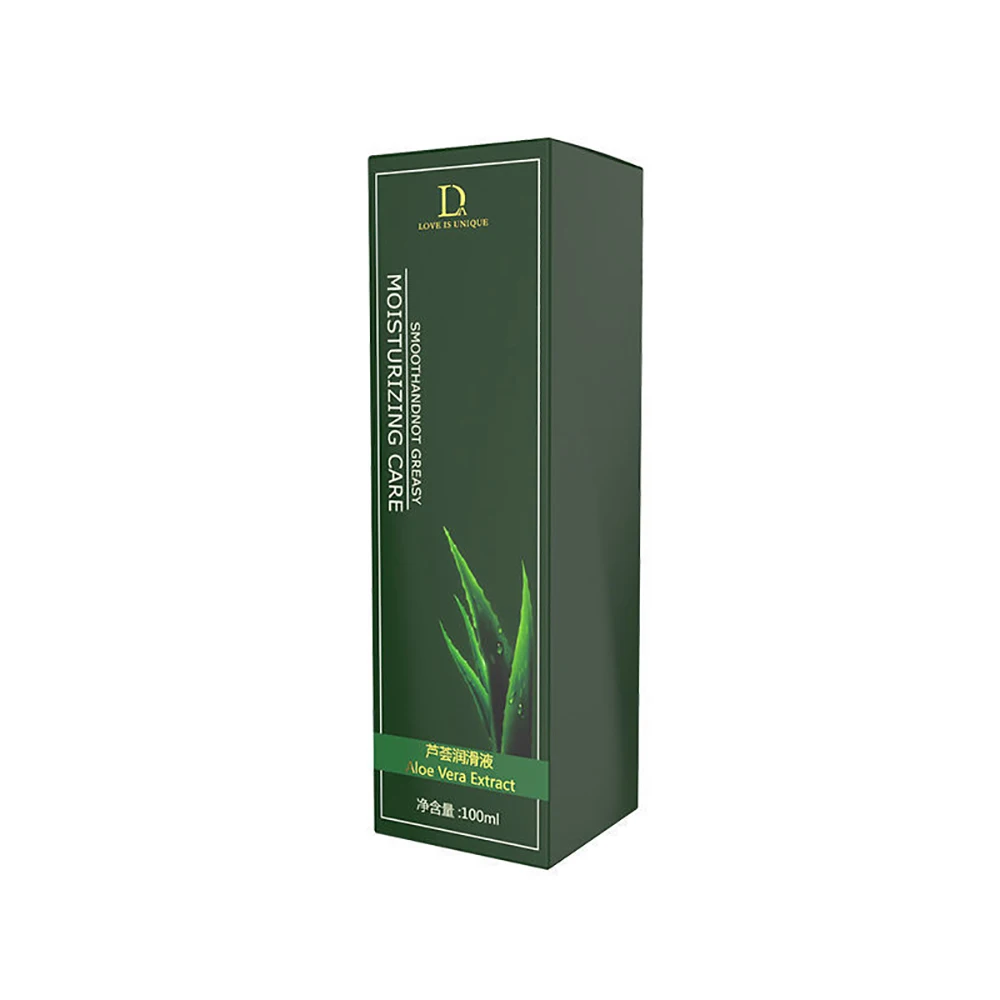 Water-soluble Aloe Vera Lubricant 100ml Moisturizing Intimate Gel Natural Aloe Extract Smooth Long Lasting Personal Lube