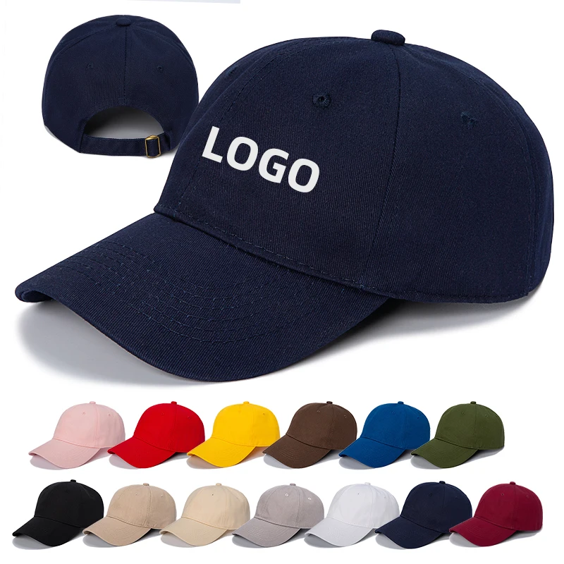 Customizable Cotton Baseball Cap Custom Logo Embroidery Unisex Adjustable Dad Hat Soft Personalized Men's Cap