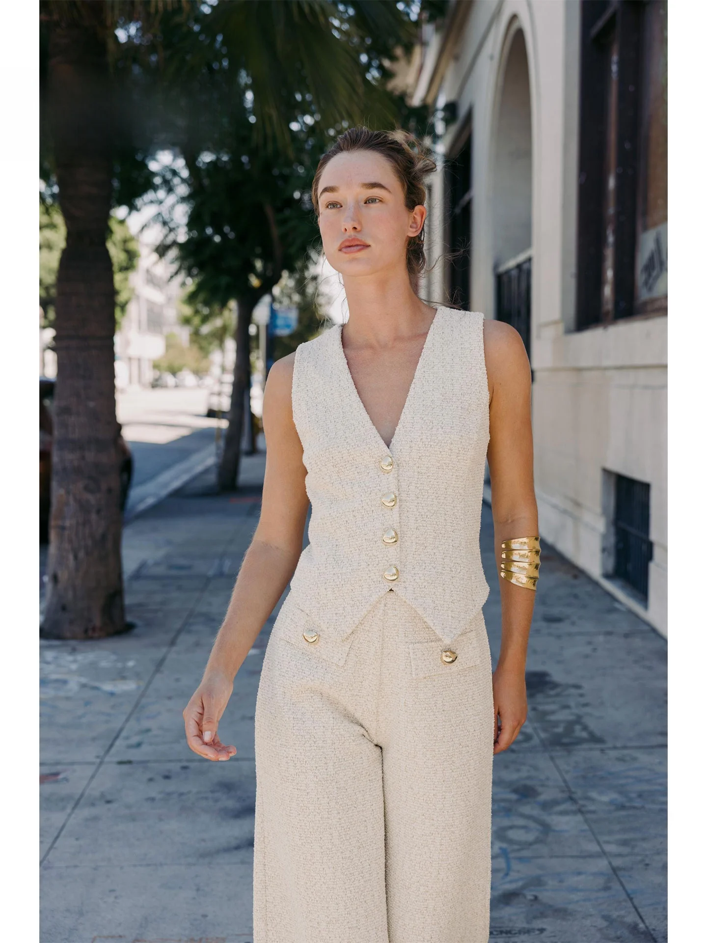 ZAPRHA 2025 otoño Faion textura botón mujer Slim Fit chaleco prendas de vestir exteriores un solo botón v-ne Casual Sli chaleco