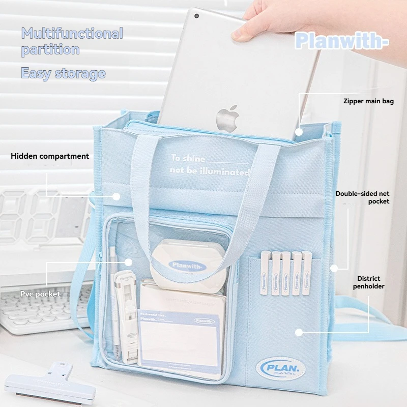 Large Capacity Tote Bag For Junior High School Students Specifically Designed For Tutoring And Book Carrying Student Storage