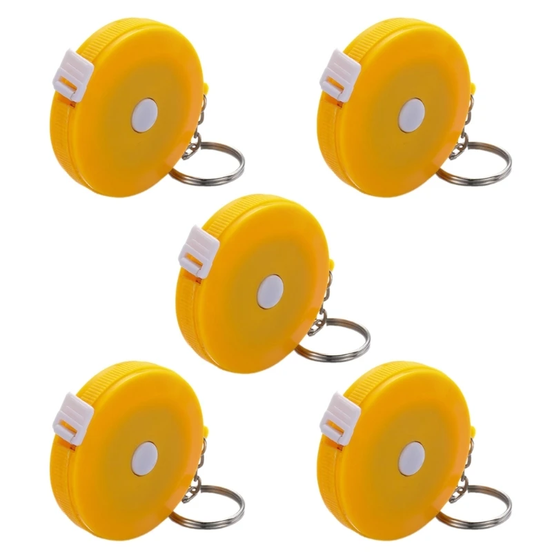 5Pcs Retractable Measuring Tape 150cm Tape Measure for Body Clothing Size Measuring Double Scale Small Tape Measure