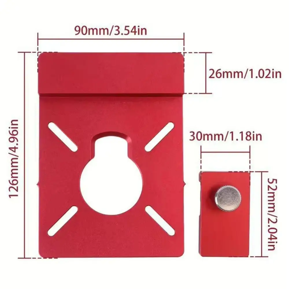Aluminum Alloy Guide Rail Adapter Straight Line Milling Compact Track Saw Adapter with limiter Edge Milling Adapter