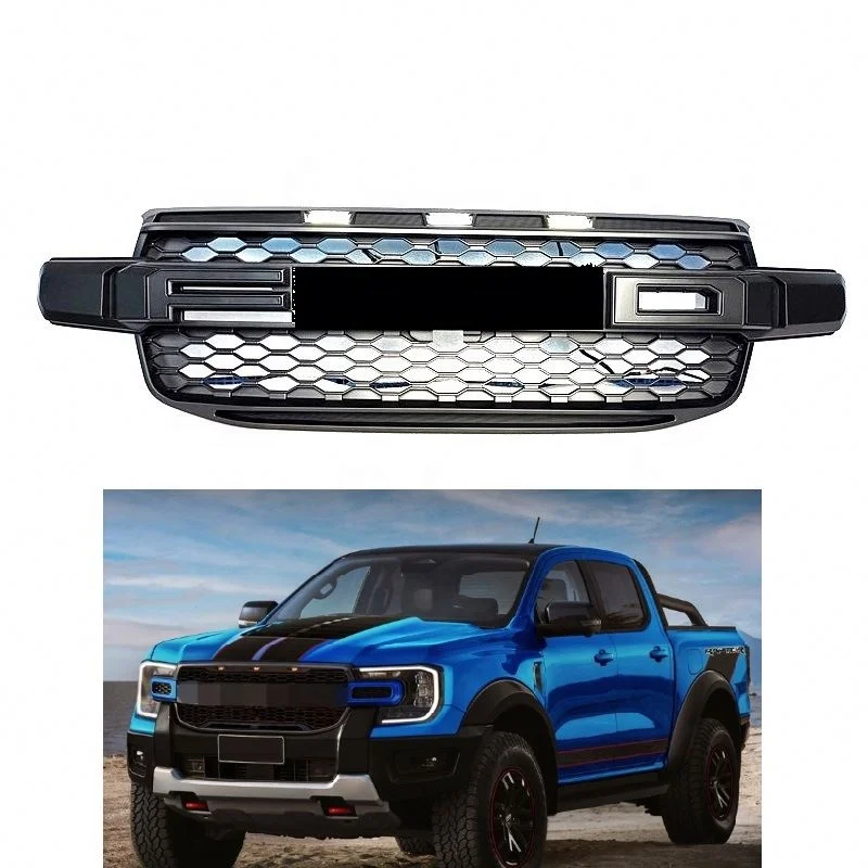 Maictop for 2022-2023 Ranger T9 4x4 Car Accessories ABS Plastic Front Bumper Mesh Grille Essential Car Grills