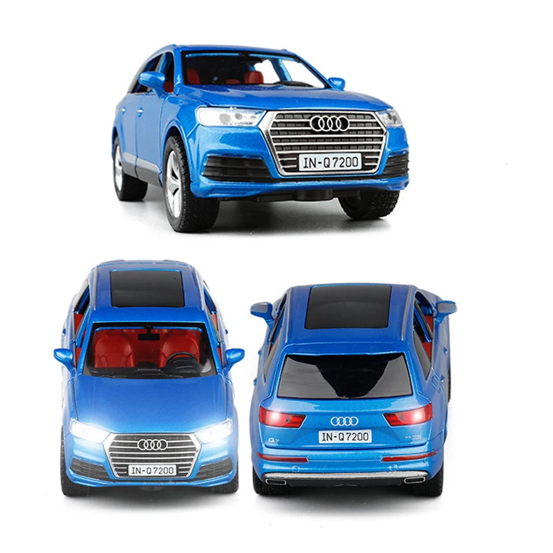 1:32 Audi Q7 High Simulation City SUV Model Car Alloy Diecast Metal Pull Back Cars Toy Educational Collection For Kids Gifts