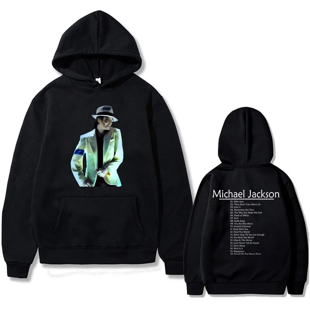 

Vintage Michael Jackson Hoodie Men Women Hip Hop Rock Oversized Pullover Hoodies Male Fashion Oversized Fleece Cotton Sweatshirt