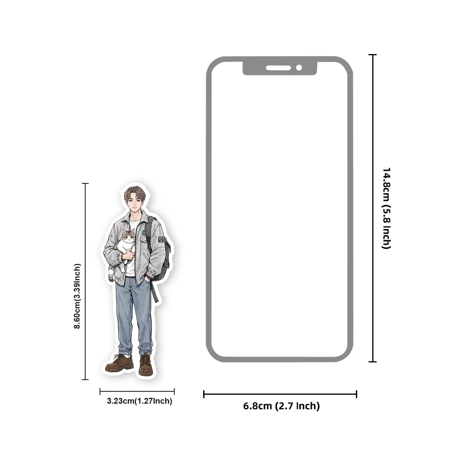 20pcs of Exquisite Boy Magazine and Newspaper Character Pattern Korean Stickers for Phone Cases Diy Decor Fridge Kids Stickers