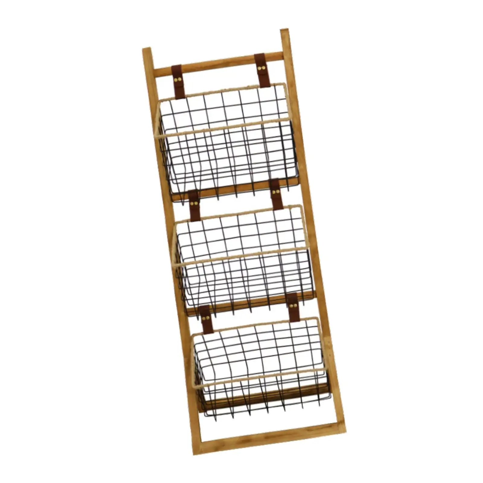 Storage Rack Floor Stand 3 Level Fruit Basket Organizer Shelf for Playroom Nursery Kids Toys Storage