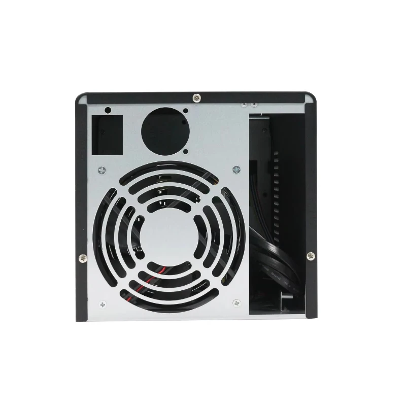 NAS-4 4 Bay NAS Case Mini ITX Server Chassis SATA 6Gbps Backplane Removable 3.5 Inch HDD Trays Flex 1U PSU Support - view 3