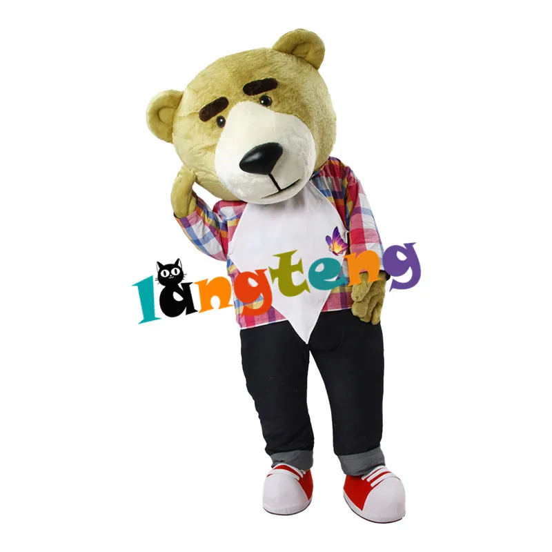 1316 Funny Cartoon Halloween Cosplay Party Brown Bear Mascots Apparel Christmas Costuming