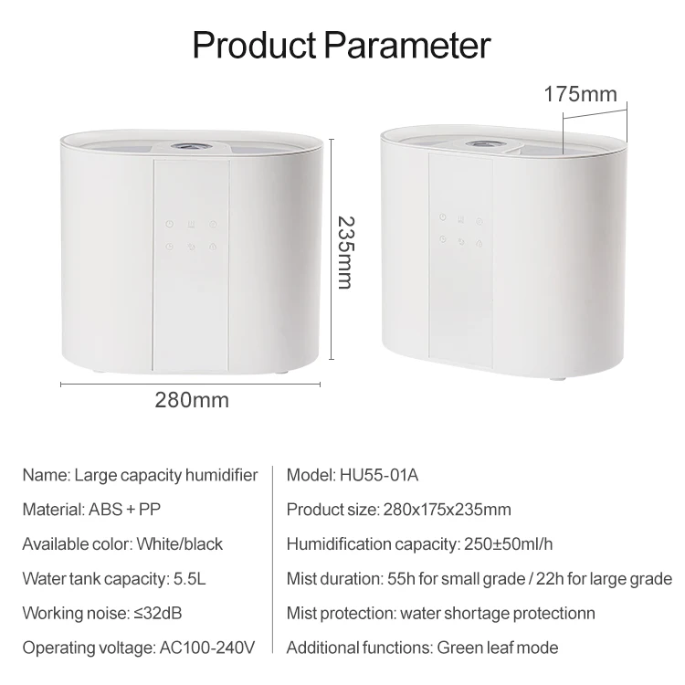 Humidificador con control remoto, purificadores de aire inteligentes para el hogar, purificador de aire electrostático para habitación grande