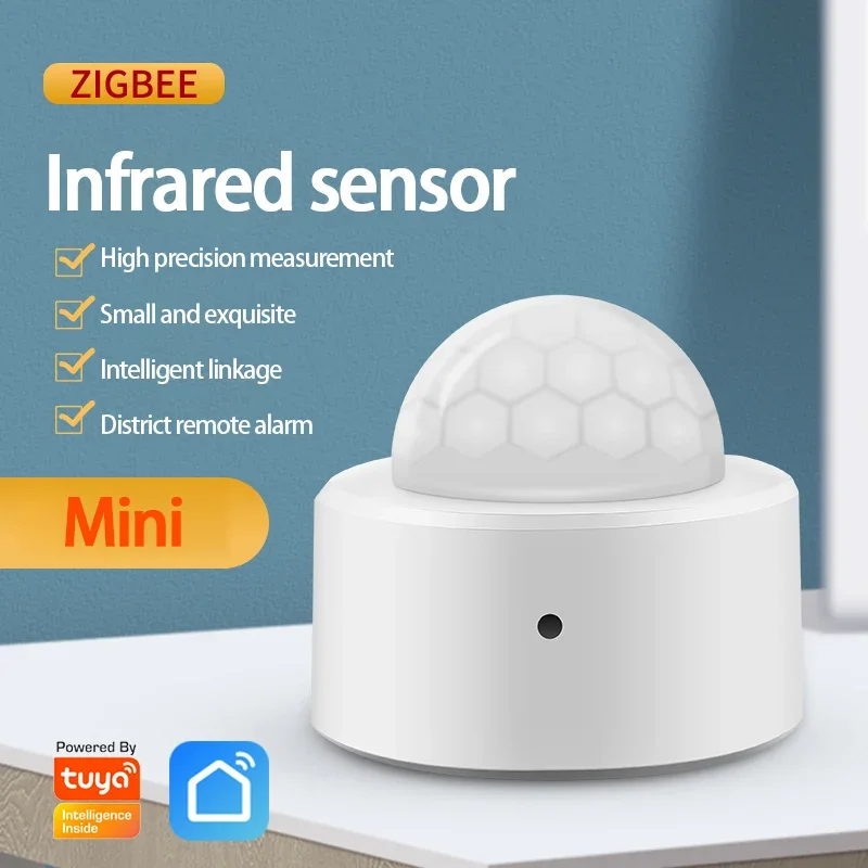 Tuya Zigbee Mini Smart PIR Motion Detector Human Body Infrared Sensor Anti Theft Remote Control Smart Life Wireless Smart Home