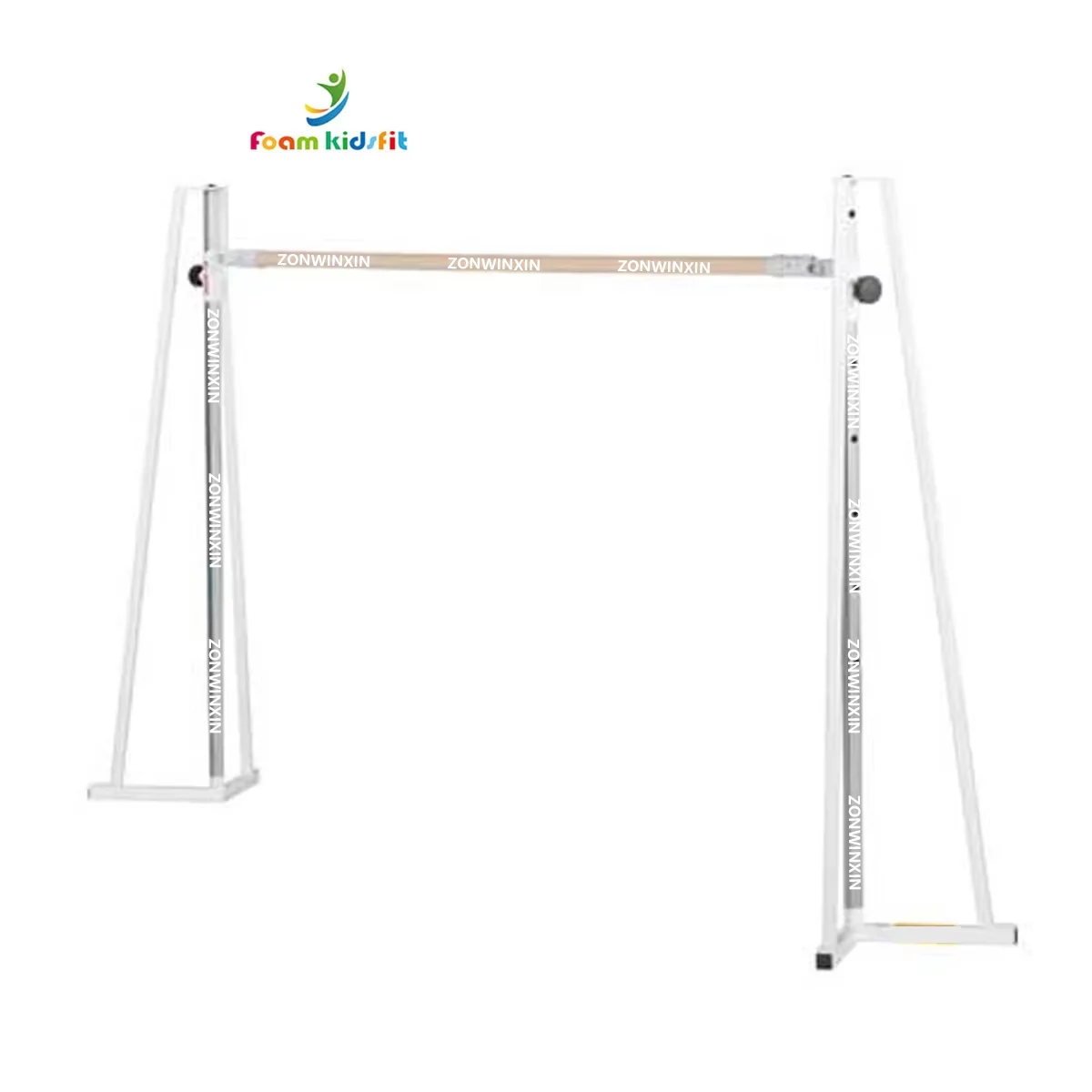 Factory Supply Customized Gymnastics Equipment Basic V Base Single Bar Trainer Uprights Gymnastics Bars